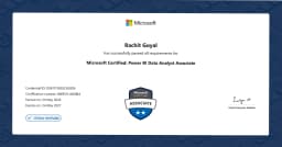 microsoft certified: power bi data analyst associate